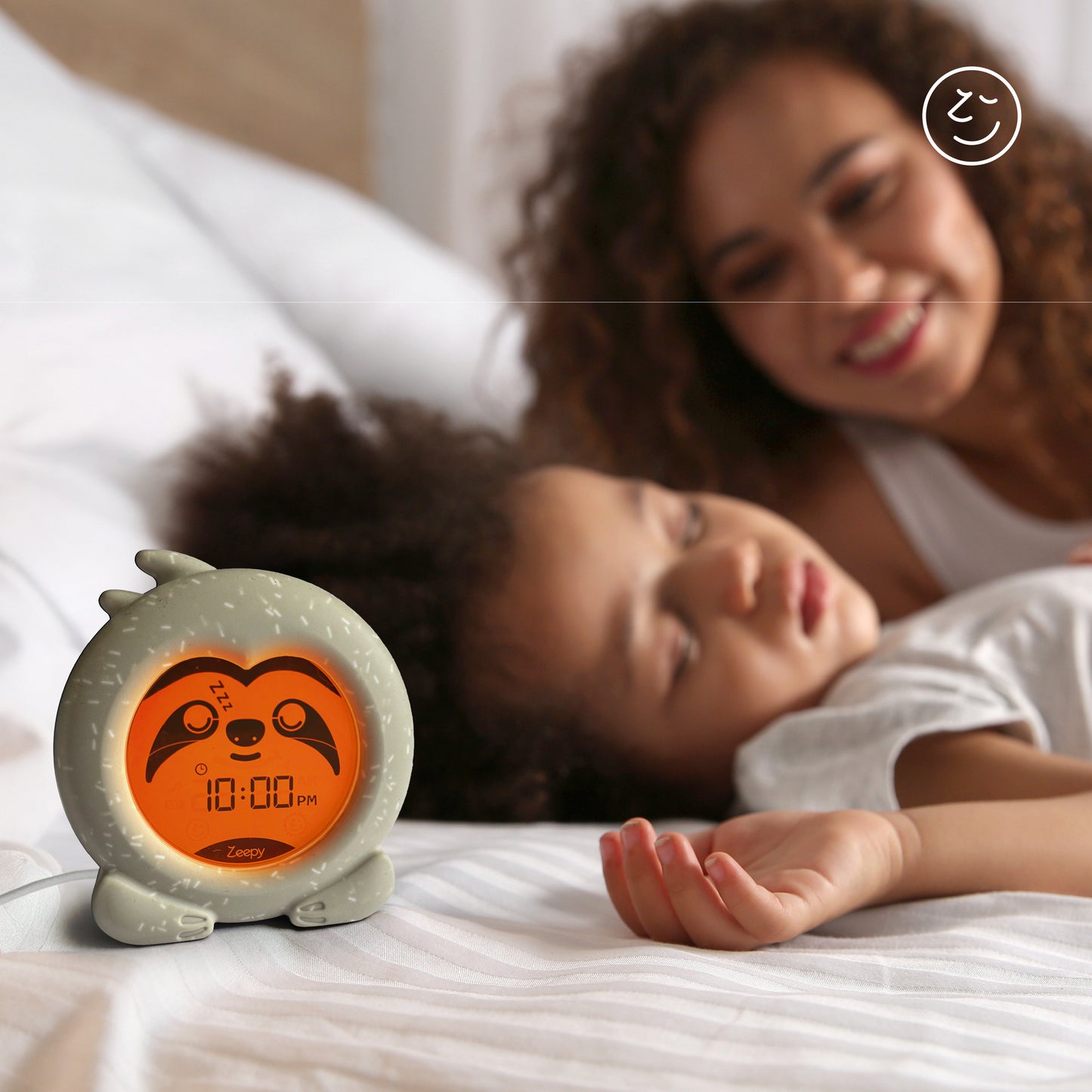 Zeepy 2 Phase Toddler Sleep Training Clock, USB Power - Slumber the Sloth