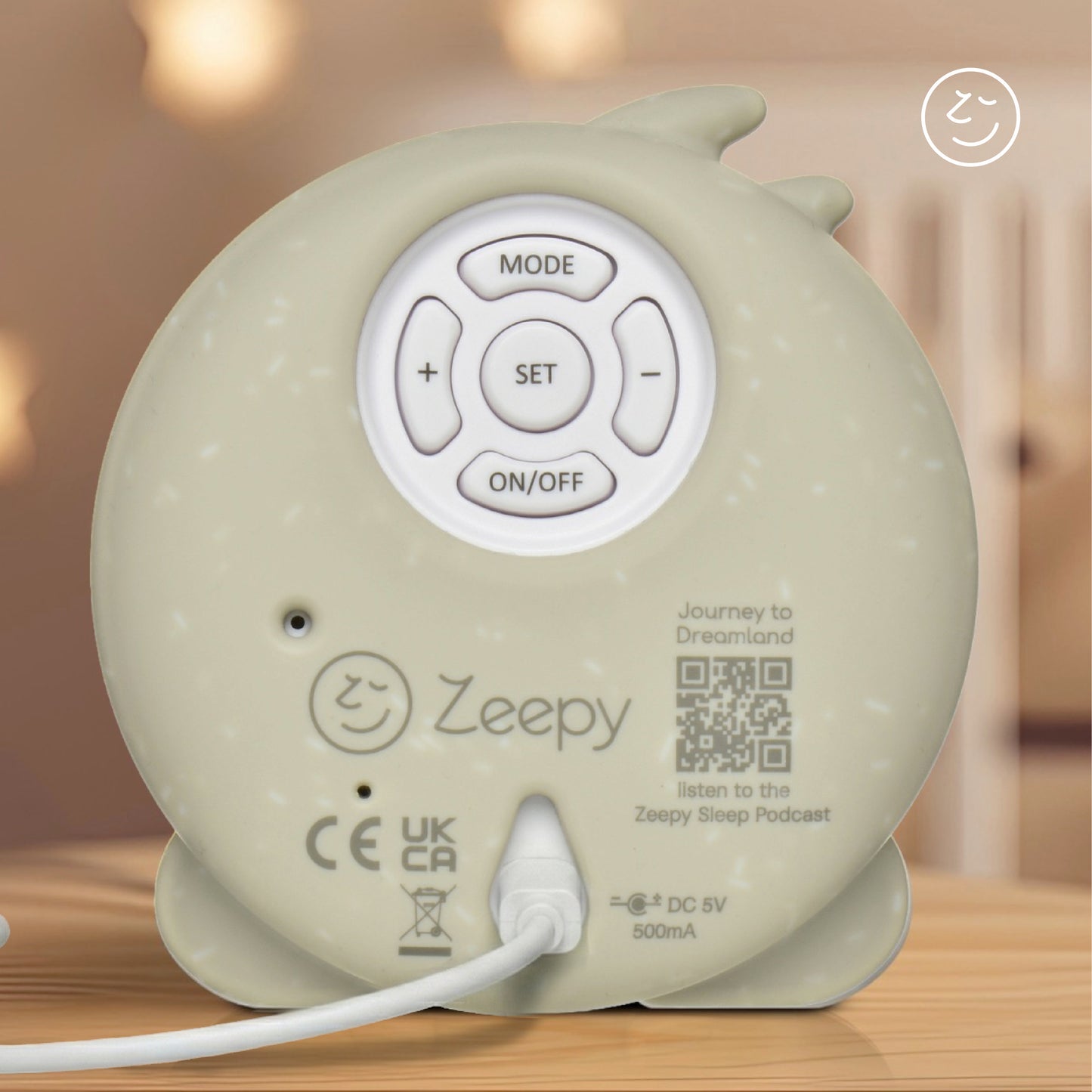 Zeepy 2 Phase Toddler Sleep Training Clock, USB Power - Slumber the Sloth